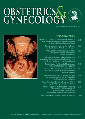 Journal of Obstetrics and Gynecology cover
