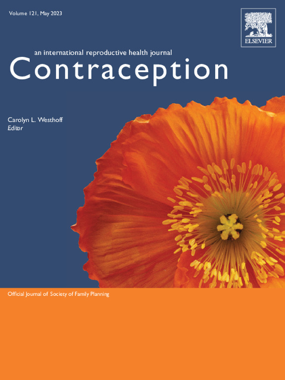 Contraception journal cover