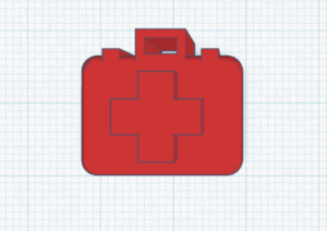 First aid kit 3D design.