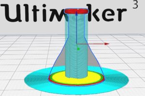 beaker 3D design standing upright