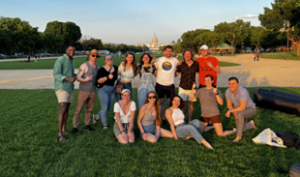 Visiting the national mall for a picnic after work