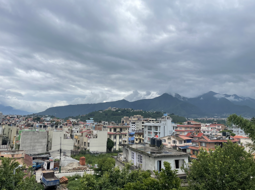 My view from work in the Kathmandu valley, overlooking the southern hills