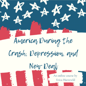 America during the crash, depression, and new deal logo