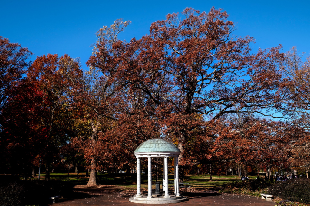 The Old Well on the campus of the University of North Carolina at Chapel Hill. 