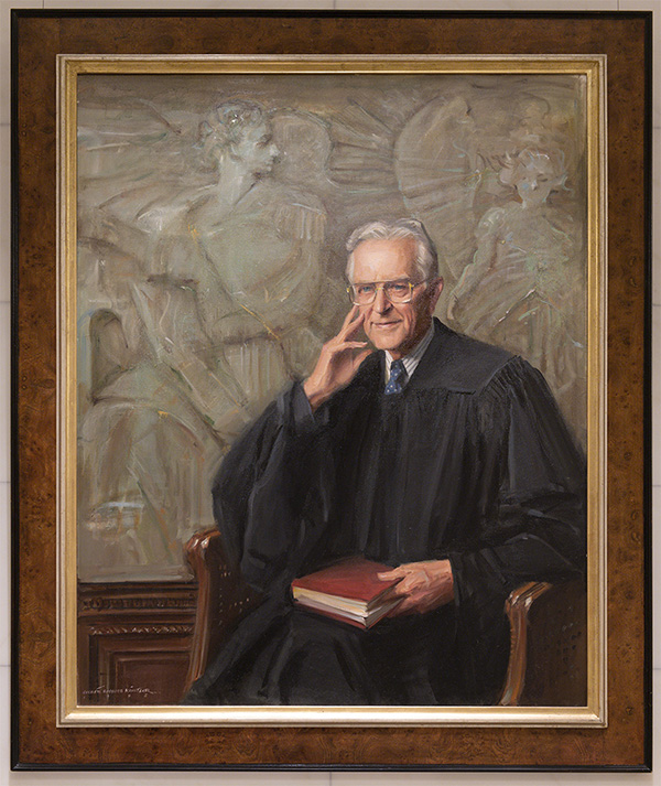 Painted Portrait of Justice Blackmun framed