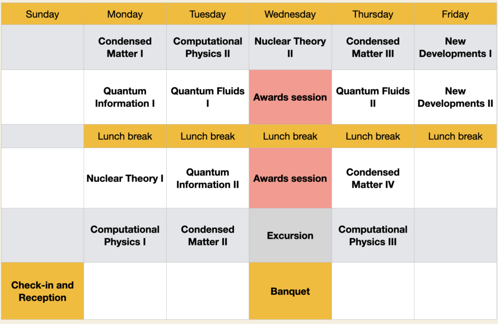 Conference Schedule – RPMBT 21