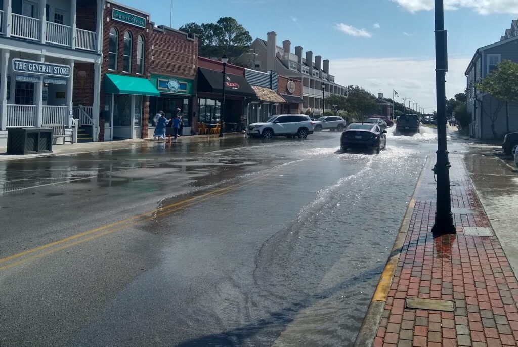 Sunny Day Flooding in Beaufort, North Carolina