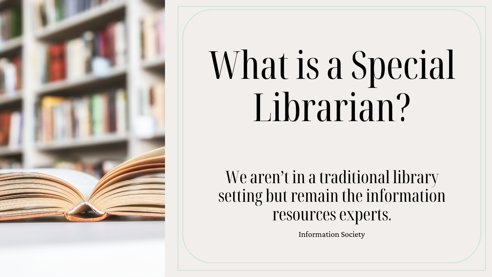 What is a Special Librarian graphic