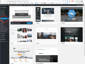 WordPress Dashboard Theme View